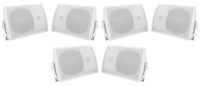 6 Rockville HP5S 5.25" Outdoor/Indoor Home Theater Patio Speakers+Swivel Mounts