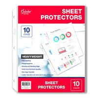 iScholar Poly Sheet Protectors, Top Loading, 8.5 x 11", 10 Pack (30510)