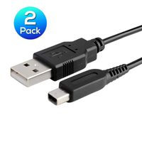 [2 Pack] Insten For 3DS Charger Cable Replacement USB Charging Cord For Nintendo NEW 3DS XL / 3DS / DSi / 2DS / NEW 2DS XL / 2DS XL / NEW 3DS LL / 3DS XL / DSi XL / DSi LL , Play and Charge , 4 Feet