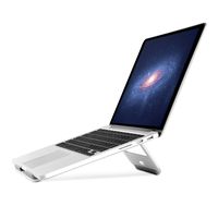 Jokitech Universal Foldable Computer Stand - Aluminum Lightweight Easy to Carry Compatible with All Laptop NoteBooks Tablets and Books - Silver