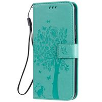 NEXCURIO Wallet Case for Huawei Honor 9X with Card Holder Side Pocket Kickstand, Shockproof Leather Flip Cover Case for Huawei Honor 9X - NEKTU080732 Green