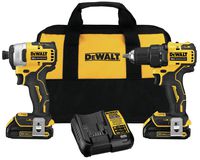 DEWALT DCK278C2 Atomic 20-Volt MAX Lithium-Ion Brushless Cordless Compact Drill/Impact Combo Kit