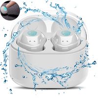 Mini Wireless Earbud, LAIMXIA Dual Bluetooth Earbuds Mini Bluetooth Headphone Twins Bluetooth Earphone Built-in Mic with Charge Box Compatible with iPhone Samsung iPad and Most Android Phones (White)
