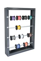 AdirPro Wire Spool Rack - Superior Strength Wire/Cable Dispenser - Conduit Display & Storage for Electrical Industrial & Retail Use (4 Rods, Grey)