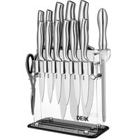 Deik Knife Set, Knife Block Set 14 Pieces, Knife Block, Kitchen Knives Stainless Steel with Acrylic Stand