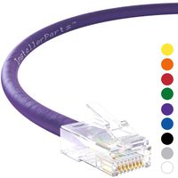 InstallerParts Ethernet Cable CAT6 Cable UTP Non-Booted 100 FT - Purple - Professional Series - 10Gigabit/Sec Network/High Speed Internet Cable, 550MHZ
