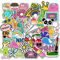 VSCO Stickers for Hydro Flask, Girls Stuff for Students Teens Teachers Waterproof Trendy Stickers for Water Bottles, Luggages, Laptops, Phones,Travel, Extra Durable 100% Vinyl(50 Pack) 60DC