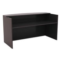 Alera ALE Valencia Series Reception Desk w/Counter,71w x 35 1/2d x 42 1/2h, Espresso