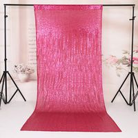 TRLYC 3Ft7Ft Fushia Pink Sequin Photography Backdrop/Curtain For Wedding