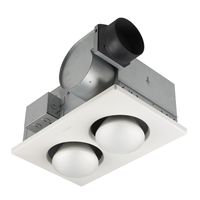 Broan-NuTone 164 Type IC Infrared Two-Bulb Ceiling Heater with Fan, 250 Watt