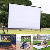 Yuniole HD Projector Screen,Portable Folding Anti-Crease Indoor Outdoor Projector Movies Screen for Home,Screen Size 60inch,72inch,84inch,92inch Projection Screens