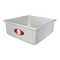 Fat Daddio's PSQ-884 Anodized Aluminum Square Cake Pan, 8 x 4 Inch