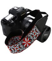 Red Embroidery Camera Shoulder Strap Belt for All DSLR Camera - Vibrant Design Universal DSLR Strap, Embroidered Vintage Multi Color Neck Belt for Canon, Nikon, Sony,Pentax, Fujifilm,