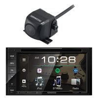 Kenwood DDX24BT Multimedia Bluetooth Receiver with Kenwood CMOS-130 Rearview Wide Angle View Backup Camera with Universal Mounting Hardware