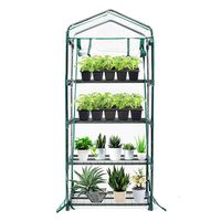 TOOCA Mini Greenhouse 4-Tier 27" X 19" X 63" Portable Plant Greenhouse for Indoor Outdoor Gardens/Patios/Backyards, Suitable for Seed Starter, Young Plants