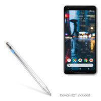 Google Pixel 3 Stylus Pen, BoxWave [AccuPoint Active Stylus] Electronic Stylus with Ultra Fine Tip for Google Pixel 3 - Metallic Silver