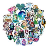 Mermaid Tail Stickers for Water Bottles 50-Pack | Cute,Waterproof,Aesthetic,Trendy Stickers for Teens,Girls | Perfect for Waterbottle,Laptop,Phone,Travel | Extra Durable 100% Vinyl (Mermaid)