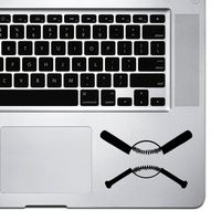 StickAny Palm Series Baseball Cross Bats Sticker for MacBook Pro, Chromebook, and Laptops (Black)