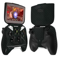 Skinomi Black Carbon Fiber Full Body Skin Compatible with NVIDIA Project Shield (Full Coverage) TechSkin with Anti-Bubble Clear Film Screen Protector