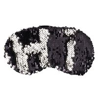 CHICTRY Mermaid Sequin Sleeping Eye Mask Magic Fancy DIY Double Color Reversible Sequin Sleep Eyeshade Travel Eye Cover Blindfold with Elastic Strap Black One Size