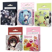 Raleighsee Hatsune Miku Various Anime and Paper Tape Cartoon DIY Hand Account Decoration Sticker Office School Supplies Hot Gift for Fans(5PCS)