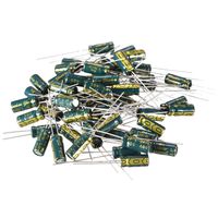 uxcell Aluminum Radial Electrolytic Capacitor Low ESR Green with 1UF 50V 105 Celsius Life 3000H 5 x 11 mm High Ripple Current,Low Impedance 60pcs