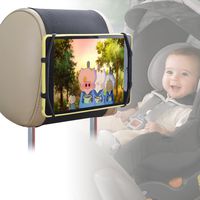 Car Headrest Mount Holder TFY Car Headrest Mount Silicon Holder for 7-10 Inch iPhones and Tablets