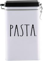 Rae Dunn Tin Storage Box With Metal Clamp Locking Lid (Pasta)