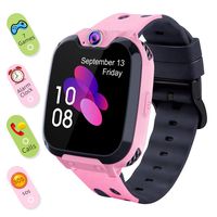 Smart Watch for Kids Boys Girls - Touch Screen Game Smartwatch with Call SOS Camera 7 Games Alarm Clock Music Player Record for Children Birthday Gifts 3-10 Kids Phone Watch with 1GB SD Card (Pink)