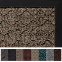 Gorilla Grip Original Durable Rubber Door Mat, 72x24, Heavy Duty Runner Doormat for Indoor Outdoor, Waterproof, Easy Clean, Low-Profile Rug Mats for Entry, High Traffic Areas, Beige Quatrefoil