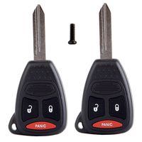 ECCPP Replacement fit for Uncut Keyless Entry Remote Key Fob Dodge/Jeep/Mitsubishi Raider Series OHT692713AA OHT692427AA OHT692714AA KOBDT04A (Pack of 2)