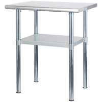 Rockpoint HX NSF Stainless Steel Commercial Kitchen Prep & Work Table, 30x24inch, Silver