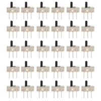 DIYhz 30Pcs 4mm High Knob 3 Pin 2 Position 1P2T SPDT Panel Mount Vertical Micro Slide Switches AC 125V 2A