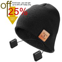 Bluetooth Beanie Hat,Winter Men Women Wireless Smart Music Beanie Cap with HD Stereo Speaker Headphones ,built in MIC hands-free Talking for Outdoor Sports Skiing Running Skating Walking-Black
