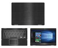 Decalrus - Protective decal for Dell Inspiron i7378 (13.3" Screen) Laptop BLACK Texture Brushed Aluminum skin skins decal wrap BAdellInspiron_i7378Back