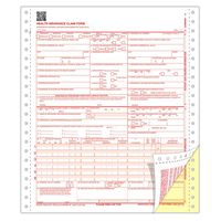 ComplyRight CMS 1500 Healthcare Billing Form - 02/12, 2-Part Continuous, White & Canary, 1000-Count (CMS122)