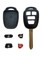 New 4 Button Replacement Shell, Buttons & Duracell Battery Replacement for Toyota Remote Key Head