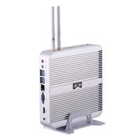 Partaker Fanless Home Computer,Mini PC Windows 10 HTPC with Intel i5 5200U/i5 5250U Dual Core CPU, 4GB Ram 64GB SSD, HDMI,VGA, 4USB 3.0, WiFi, Aluminum Alloy Chassis