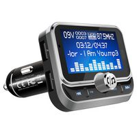 ToHayie Bluetooth FM Transmitter for Car, 1.8" LCD Display Wireless Bluetooth Radio Transmitter Adapter Stereo Music Player Car Kit, Dual USB Ports, Hands-Free Calling, AUX, TF Card and U-Disk