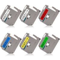 P-Touch M Tape 9mm 0.35'' M-K121 M-K221 M-K421 M-K521 M-K621 M-K721 Label Compatible for Brother PT-M95 PT-65 PT-85 PT-90 PT-80 PT-70 PT-70BM PT-45M PT-100 PT-110 Label Maker, 3/8'' x 26.2', 6-Pack