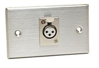 Astatic 40-347 Single Gang Stainless Steel Wall Plate with XLR-F