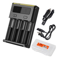 Nitecore i4 2016 New Intellicharger Charger and Battery Organizer for Li-ion/IMR / Ni-MH/Ni-Cd 26650 22650 18650 18490 18350 17670 17500 16340 RCR123 14500 10440 AA AAA C D types