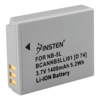 Insten NB-5L NB5L NB-5LH Rechargeable Li-ion Battery Compatible with Canon