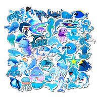 Water Bottle Stickers Marine Animals 49 Pcs Laptop Stickers Pack Decals for Water Bottle Laptops Ipad Cars Luggages