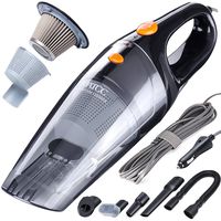 MATCC Car Vacuum Cleaner High Power DC 12V 110W 5500PA Handheld Portable Wet/Dry Auto Vacuum Cleaner for Car, 2 HEPA Filters, 16.4FT(5M) Power Cord with 5 Car Vacuum Attachments