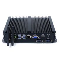 HISTTON Fanless Desktop PC Mini Industrial Computer Windows 10 Pro Intel Core i7 4500U, 16GB/256GB, Dual Wi-Fi/Gigabit Ethernet/VGA&HDMI,Dual Output/4K,Support Linux Ubuntu