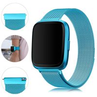 Find-MyWay Compatible with Fitbit Versa Bands/Versa 2/Versa Lite Bands,Versa Accessories Wristband Stainless Steel Bracelet for Women Men Strap for Fitbit Versa/Lite/Special Edition