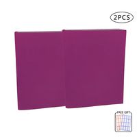 2 Pack Stretchable Jumbo Book Covers, Washable Durable Reusable Book Protector fits Hardcover Textbooks up to 9.5" X 14" Office Supplies with Free Sticker Labels (2 Pack, Rose Red)