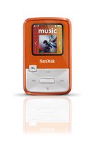 SanDisk Sansa Clip Zip 4GB MP3 Player, Orange With Full-Color Display, MicroSDHC Card Slot and Stopwatch- SDMX22-004G-A57O (Discontinued by Manufacturer)