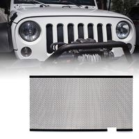 Xprite Black Stainless Steel Mesh Insert for Jeep Wrangler JK JKU 2007-2018 Original Front Hood Matte Grill Grille Grid
